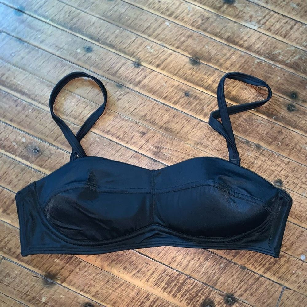 Adore Me S black beachy vacationcore strappy bikini top